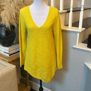 Eileen Fisher Organic Linen Asymmetrical  Pullover Size Medium